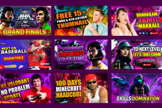 design eye catchy gaming youtube thumbnail
