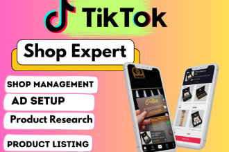 do setup and manage tiktok shop, import product from shopify