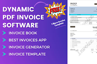 create dynamic PDF invoice software and design with rest API for small business