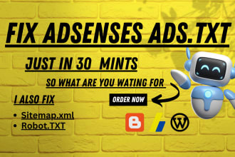 expertly fix adsense ads txt just in 1 hour
