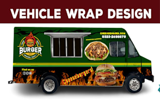 do vehicle wrap decal for food truck , food trailer, van wrap, car wrap ,boat