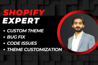 resolve your shopify glitches, HTML, CSS, and liquid shopify developer