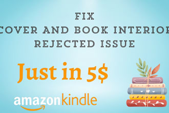 fix book cover and book interior rejected issue for amazon kdp