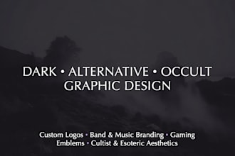 design a custom logo in an alternative metal occult style