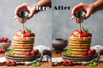 do professional food photo editing and retouching
