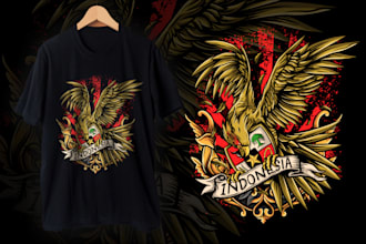 custom art work illustration t shirt design