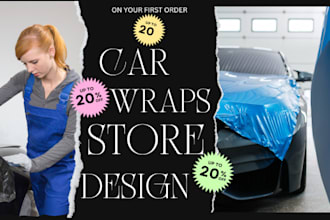 create your vehicle wrap design car truck van wrap any car wrap shopify website