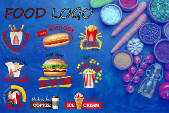 design restaurant, pizza, burger, drink, catering ,food logo