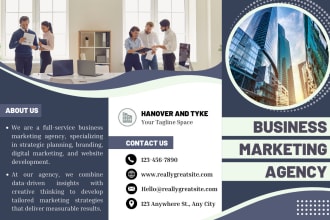 do business design digital flyer brochure poster pamphlet bifold trifold