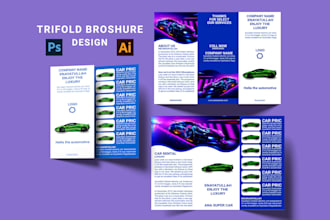 do professional business bifold or  trifold brochure design