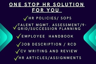 be offering comprehensive expertise in talent management and HR policies