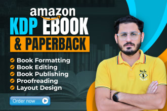 do book formatting and layout design for amazon KDP paperback and ebook