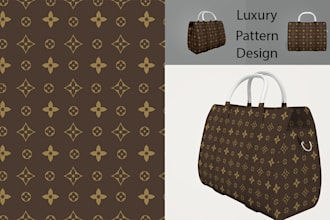design unique seamless luxury monogram pattern