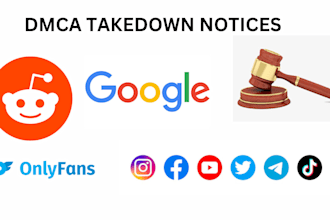 remove content from google,fb,insta,reddit,onlyfans,youtube,tiktok under dmca
