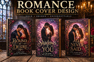 design a romance book cover ebook cover and amazon KDP kindle