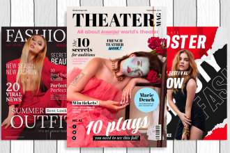 design professional eye catchy magazine cover