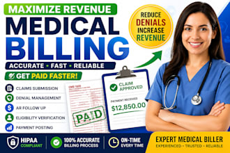 do medical billing, credentialing, denial and ar followup