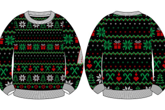 create a fully printed ugly christmas sweater in 12 hours