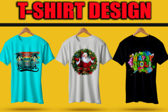 do custom graphic t shirt, vintage and bulk t shirt design in just 2hrs