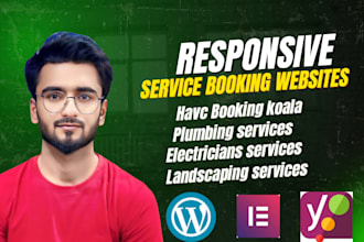 design service sites, hvac booking koala, plumbing, electricians, landscaping,