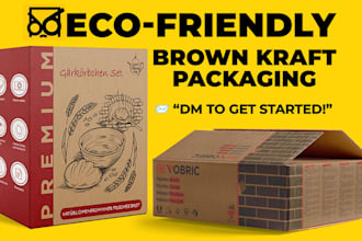 design brown kraft packaging and eco friendly box designs