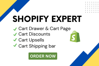 fix, edit, develop, shopify cart page, cart drawer shopify