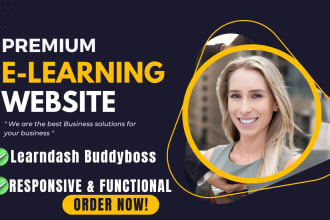 create customize wordpress lms buddyboss membership elearning website design
