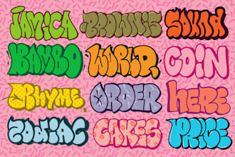 create throw up graffiti design for you in 24 hours