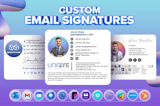 create mobile friendly HTML email signatures for gmail outlook and apple mail