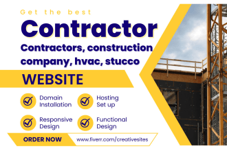 design contractors hvac construction company roofing flooring stucco website
