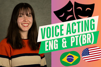 record professional female voice acting eng and pt