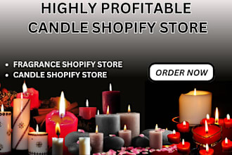 design candle shopify store fragrant candle website online candle dropshipping