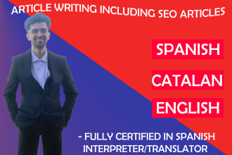 write any articles for you in english, spanish and catalan