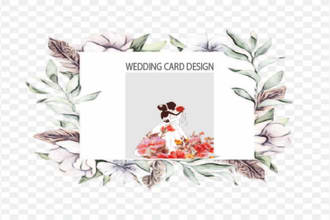design unique wedding invitation card with cartoon