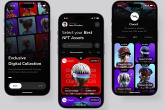 develop nft marketplace app, crypto app, blockchain app, smart contract
