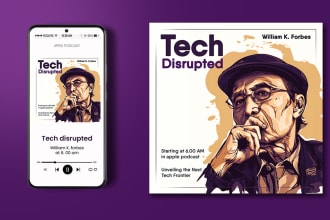 design custom and stunning podcast cover art for the podcast