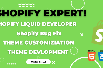 be your shopify liquid developer and custom coding developer