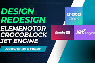 create dynamic wordpress website by crocoblock, elementor, and jet engine