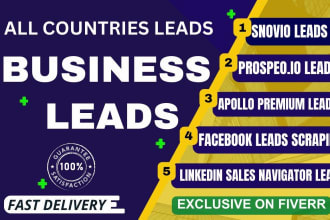 provide business leads and email list building ,sales navigator
