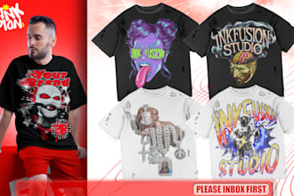 design trendy y2k, grunge, hellstar inspired streetwear graphics