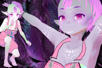 create a ooak vroid model vrm for vtubing vrchat