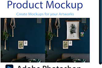 create artwork mockup using adobe photoshop