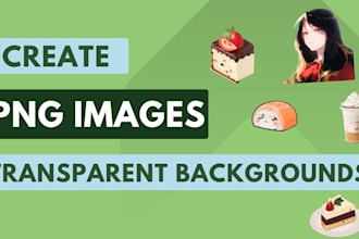 create png images with transparent backgrounds