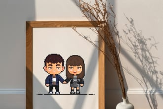 create a pixel art avatar, portrait or character in my style