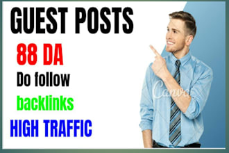 general guest post on da 88 sites with a dofollow backlink