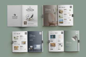 design product catalogue for interior furniture clothing fashion showcase sale