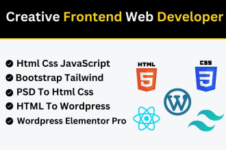 be best react js frontend web developer and wordpress elementor designer expert