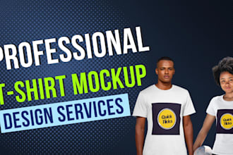 create t shirt mockups of real models