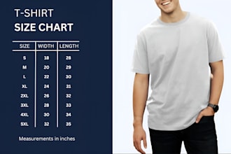 create a custom size chart for your clothing brand
