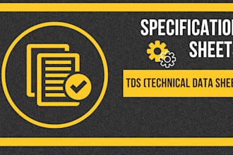 design your specs sheets and technical data sheets